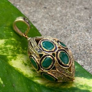 Emerald & Diamond Pendant